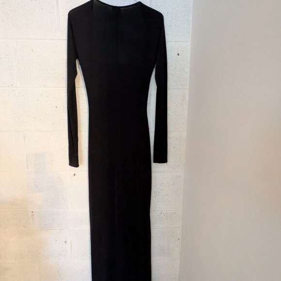 Naked Wardrobe Women's Size L Long Black  Sleeve Dress - Picture 2 of 4